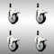 Service Caster 4 Inch 316SS Black Poly Swivel 3/4 Inch Expanding Stem Caster Set Lock Brake SCC-SS316TTLEX20S414-PPUB-BLK-34-4 - alternate 1